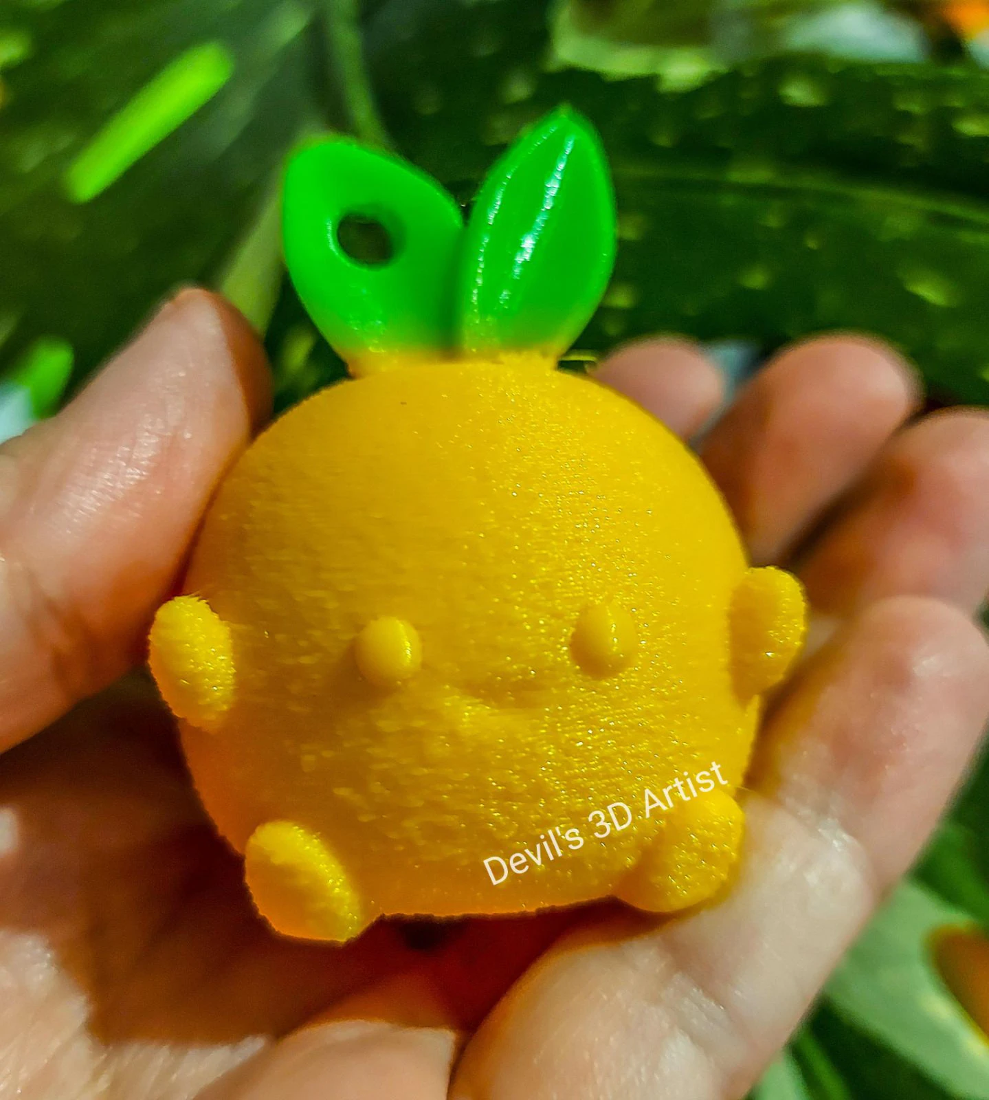 Funny citrus Keychain 3D Print Model .c4d .max .obj .3ds .fbx .stl .blend 