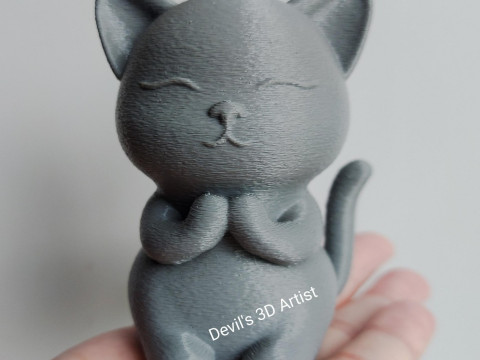 Praying cat Figurine 3D 프린트 모델