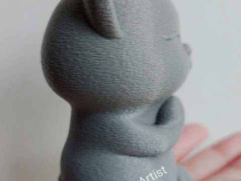 Praying cat Figurine 3D Print Model