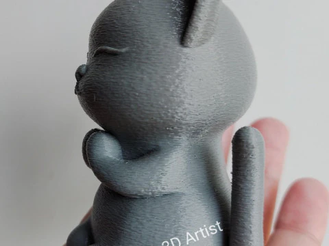 Praying cat Figurine 3D Print Model