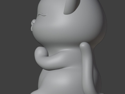 Praying cat Figurine 3D 프린트 모델