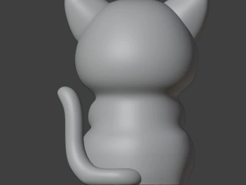 Praying cat Figurine 3D Print Model