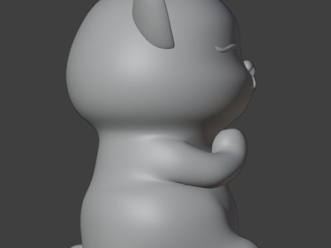 Praying cat Figurine 3D 프린트 모델