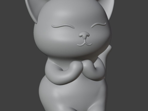 Praying cat Figurine 3D 프린트 모델