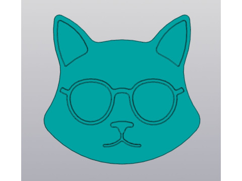 Cup Coaster Cat v5 3D Принт Модель