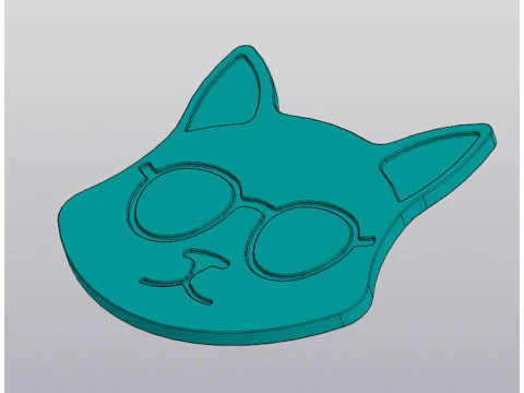 Cup Coaster Cat v5 3D Print Model