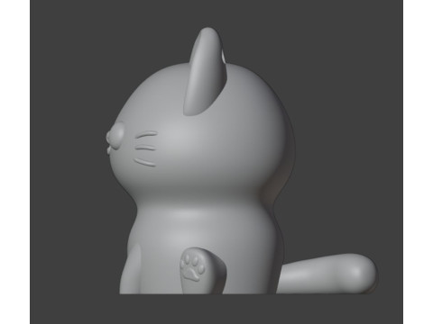 Cat Articulated Hanging toy Keychain Model Cetak 3D