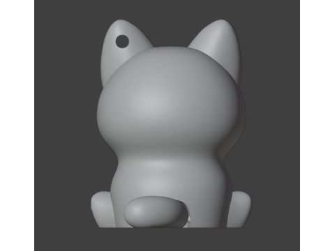 Cat Articulated Hanging toy Keychain Model Cetak 3D