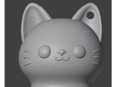 Cat Articulated Hanging toy Keychain Model Cetak 3D