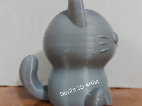 Kawaii cat Figurine 3D प्रिंट मॉडल
