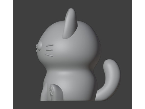 Kawaii cat Figurine 3D प्रिंट मॉडल