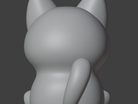 Kawaii cat Figurine 3D प्रिंट मॉडल