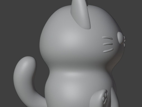 Kawaii cat Figurine 3D प्रिंट मॉडल