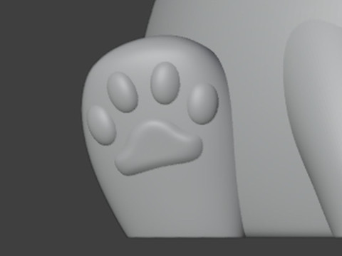 Kawaii cat Figurine 3D प्रिंट मॉडल