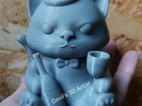Friday cat Figurine 3D 打印模型