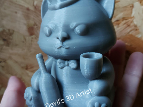 Friday cat Figurine 3D 打印模型