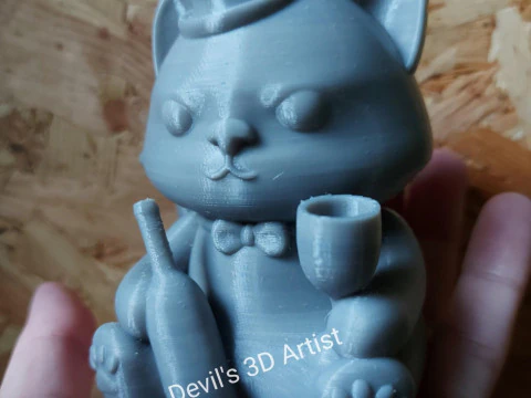 Friday cat Figurine 3D Print Model