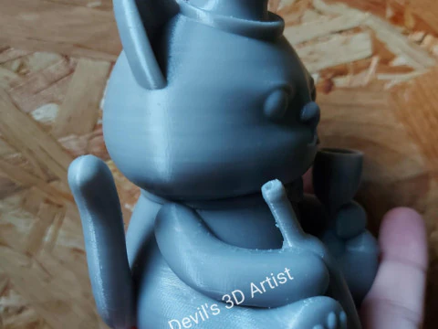 Friday cat Figurine 3D Print Model