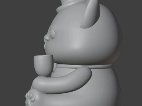 Friday cat Figurine 3D Print Model