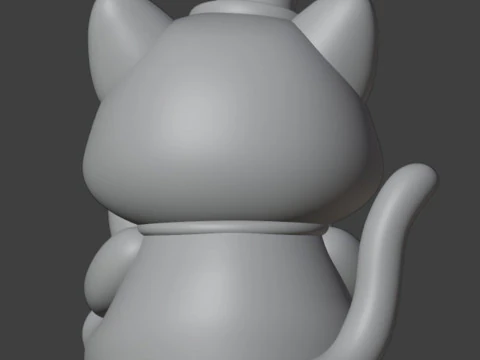 Friday cat Figurine 3D Print Model