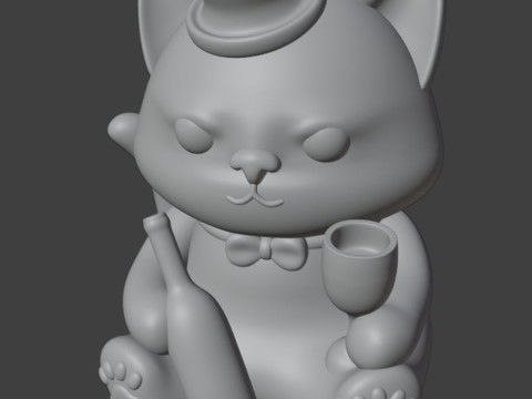 Friday cat Figurine 3D 打印模型