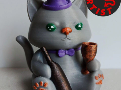 Figurina del gatto del venerd&igrave; Modello di stampa 3D