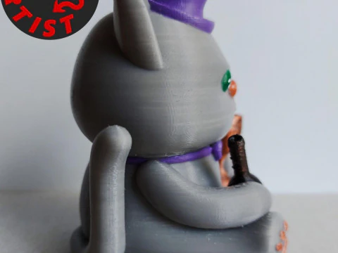 Friday cat Figurine 3D Print Model