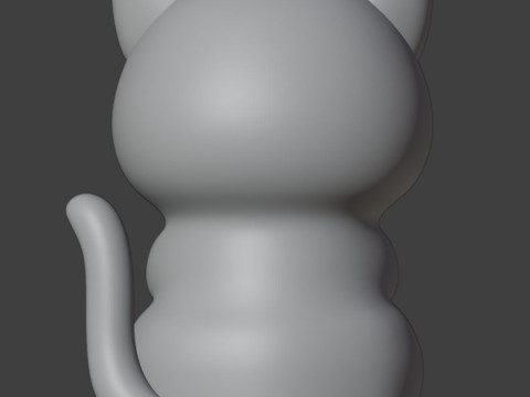 Happy mornIng cat Figurine Modelo de impresión 3D