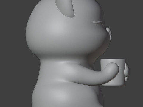 Happy mornIng cat Figurine Modelo de impresión 3D