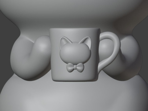 Happy mornIng cat Figurine Modelo de impresión 3D