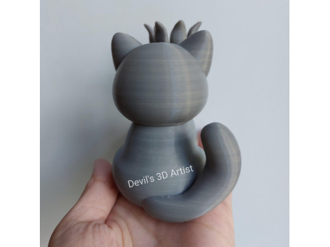 Cat and flower Figurine 3D प्रिंट मॉडल