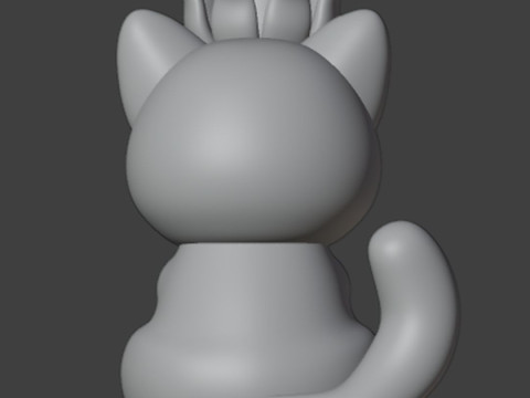 Cat and flower Figurine 3D प्रिंट मॉडल
