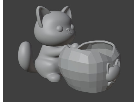 Little Cat Holder 3D 打印模型