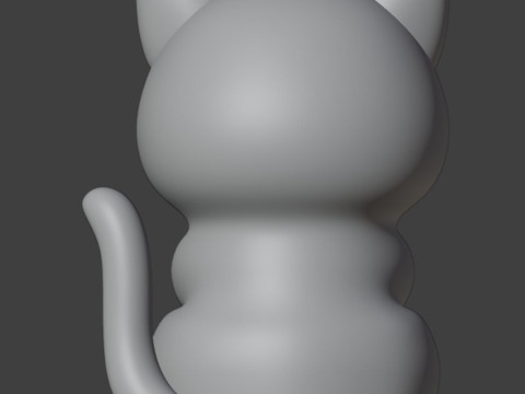 Set 2 models Happy morning cat Figurine v2 Boba cup 3D 프린트 모델