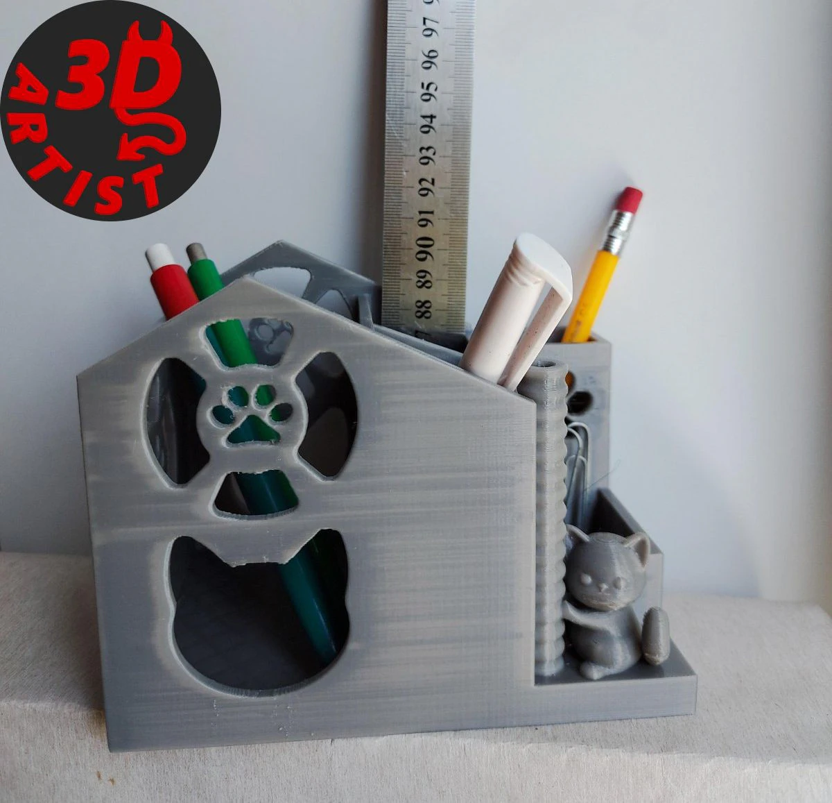Cat house Organizer 3D Print Model .c4d .max .obj .3ds .fbx .stl .blend