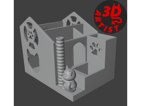 Cat house Organizer 3Dプリントモデル