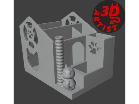 Cat house Organizer 3D Print Model
