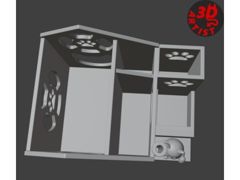 Cat house Organizer 3Dプリントモデル