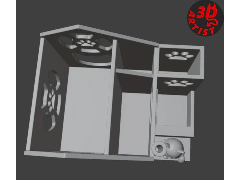 Cat house Organizer 3D Print Model