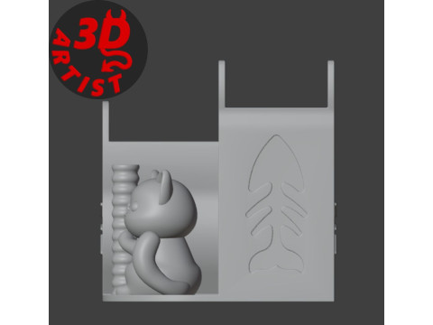 Cute cat Penholder Organizer 3D Baskı Modeli