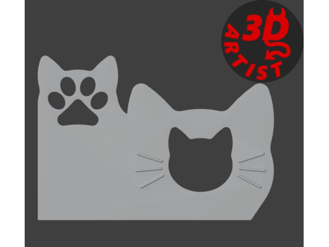 Cute cat Penholder Organizer 3D Baskı Modeli