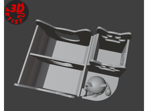 Cute cat Penholder Organizer 3D Baskı Modeli