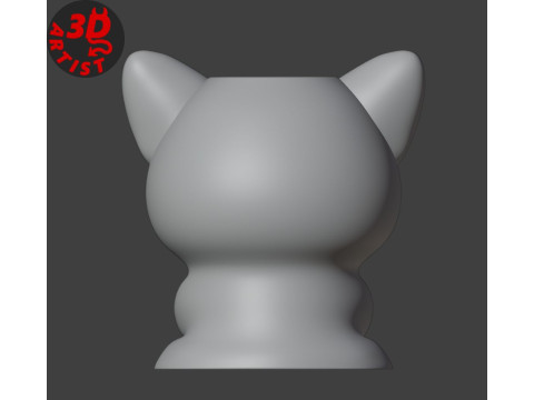 Happy morning cat Vase v2 Boba cup Modello di stampa 3D