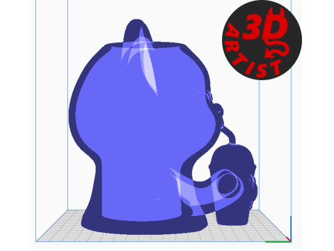 Happy morning cat Vase v2 Boba cup Modello di stampa 3D