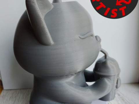 Happy morning cat Vase v2 Boba cup Modello di stampa 3D