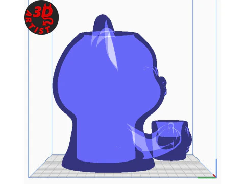 Happy morning cat Vase 3D Print Model