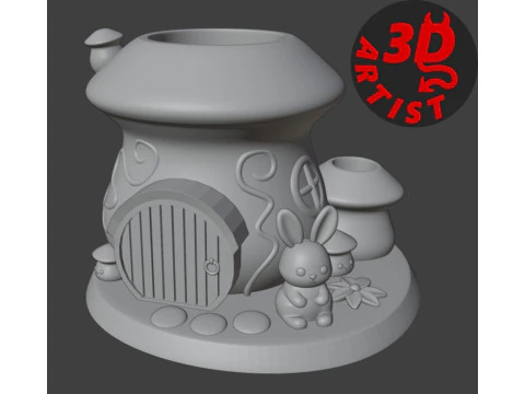 Mushroom House Organizer 3D Print Model
