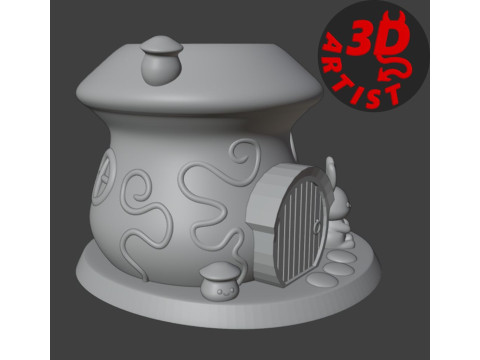 Mushroom House Organizer Modello di stampa 3D