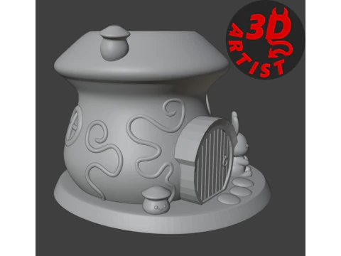 Mushroom House Organizer 3D Print Model