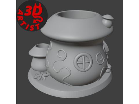 Mushroom House Organizer Modello di stampa 3D
